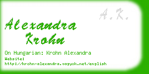 alexandra krohn business card